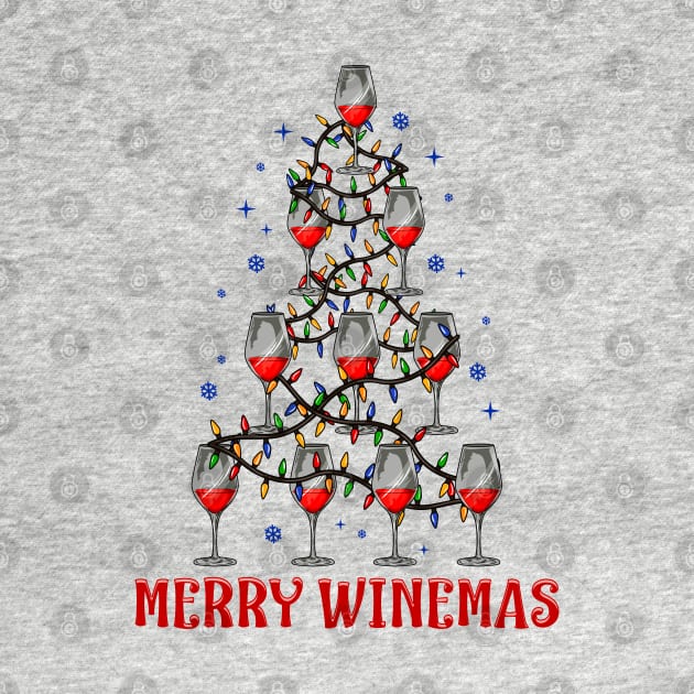 Merry Winemas. Funny Christmas Sweatshirt for Wine Lovers. by KsuAnn